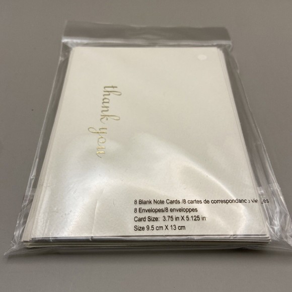 Michael's "Thank You" Note Cards and Envelopes 2 Packs of 8 Sealed - Picture 3 of 8